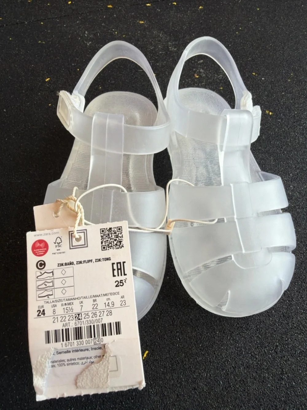 Zara Clear Jelly Fisherman Sandals NWT - Picture 2 of 8